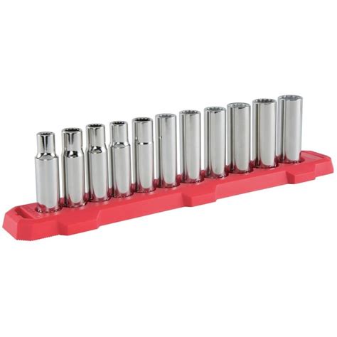 CRAFTSMAN 11-Piece Metric 1/2-in Drive 12-point Deep Socket Set in the ...