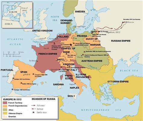 Map Of Napoleonic Europe 1812 - California State Map