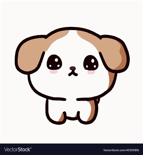 Cute dog kawaii chibi drawing style Royalty Free Vector