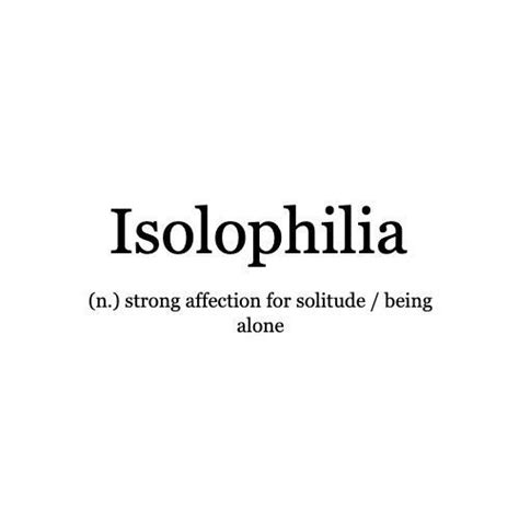 Word of the Day: Isolophilia Definitely a rare word, but we think it ...