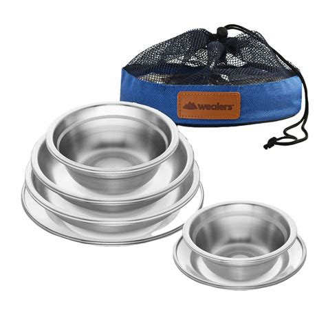 Stainless Steel Plates and Bowls Camping Dinnerware Set for Kids and ...