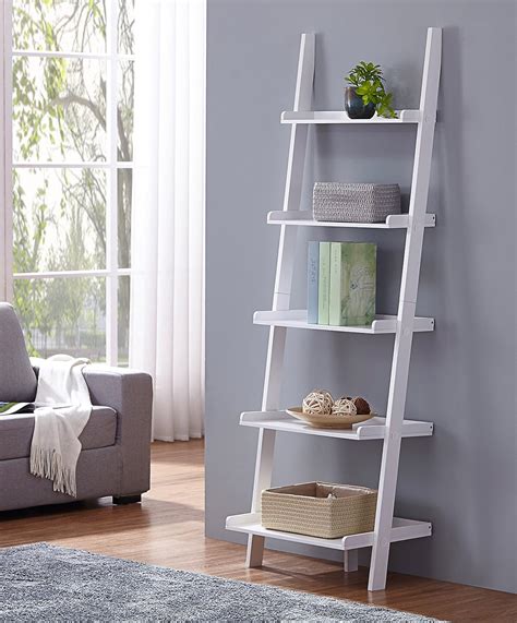 white ladder shelf