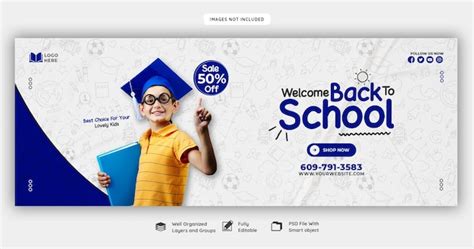 Free PSD | Back to school Facebook cover banner template