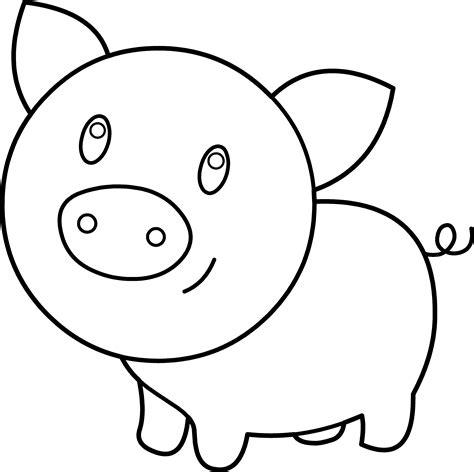 Baby Pig Coloring Pages: Cute | Clipart Panda - Free Clipart Images