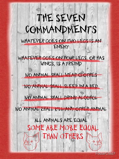 "The Seven Commandments - Animal Farm" T-shirt by FosterChild7 | Redbubble