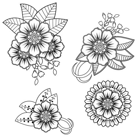 Flower Tattoo Vector Art, Icons, and Graphics for Free Download