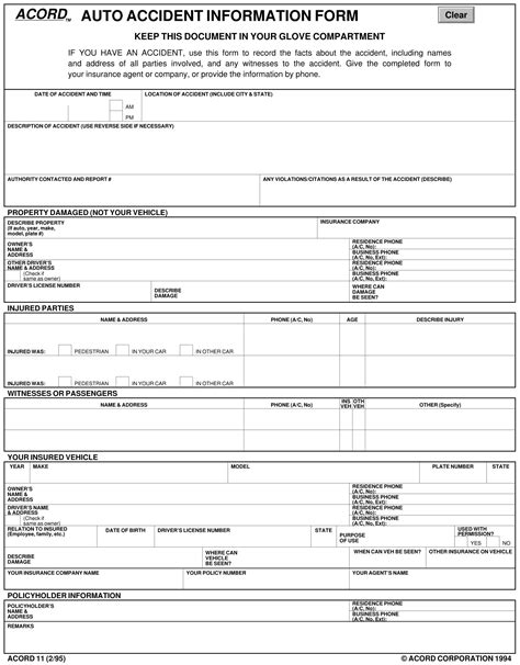 FREE 13+ Accident Information Forms in MS Word | PDF