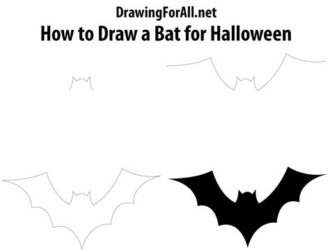 Simple Halloween Bat Drawing