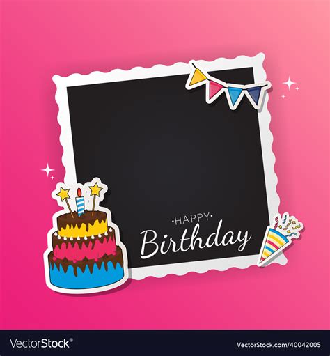 Happy birthday congratulations banner design Vector Image