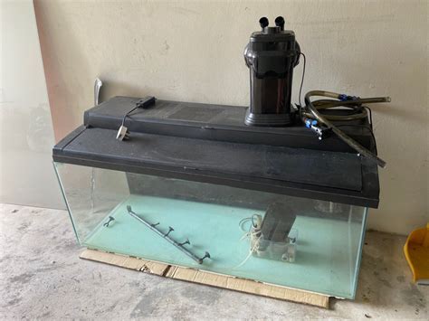 4 Feet Aquarium Fish Tank with Filter and Cover, Pet Supplies, Homes ...