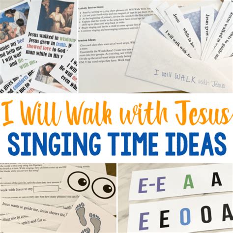 I Will Walk with Jesus Flip Chart & Lyrics - Primary Singing