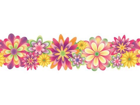 Flower border horizontal flowers borders clipart clipart kid 2 - Clipartix