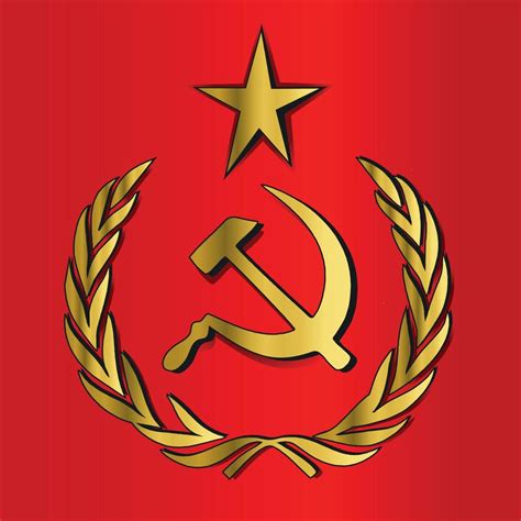 soviet union russia ex country flag symbol golden gradient vector ...