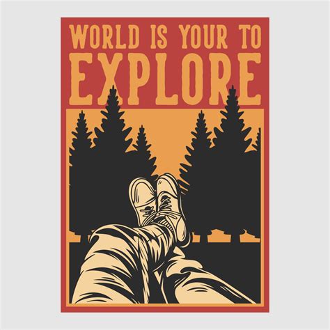 vintage poster design world is your to explore retro illustration ...