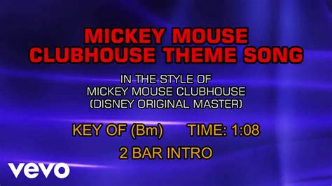 Mickey Mouse Clubhouse Theme Song (Karaoke) Chords - Chordify