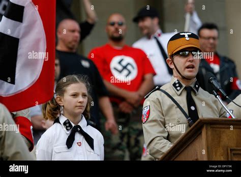 Apr 22, 2006; Lansing, MI, USA; The National Socialist Movement, a ...