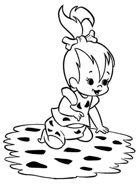 Pebbles and Bam Bam coloring pages