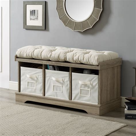 entryway storage bench