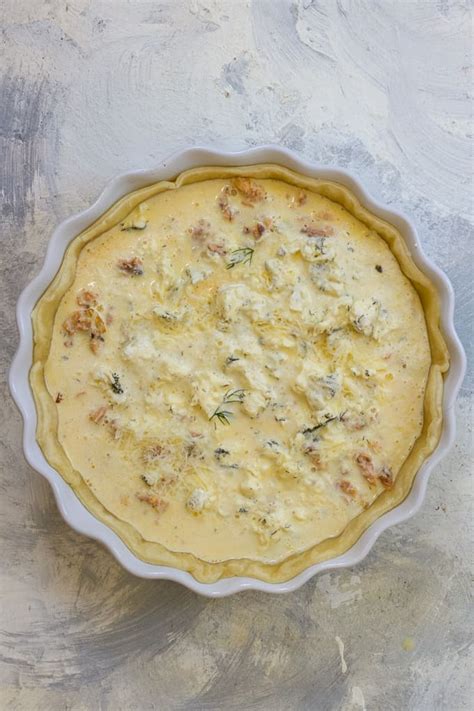 Salmon Quiche with Goat Cheese - Champagne Tastes®