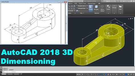 AutoCAD 2018 3D Dimensioning Tutorial - YouTube