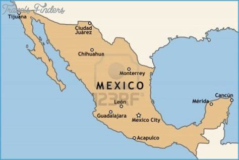 Tijuana Mexico Map Tourist Attractions - TravelsFinders.Com