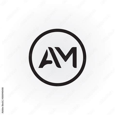 AM Letter logo Vector design. logotype AM letter design. AM font type ...