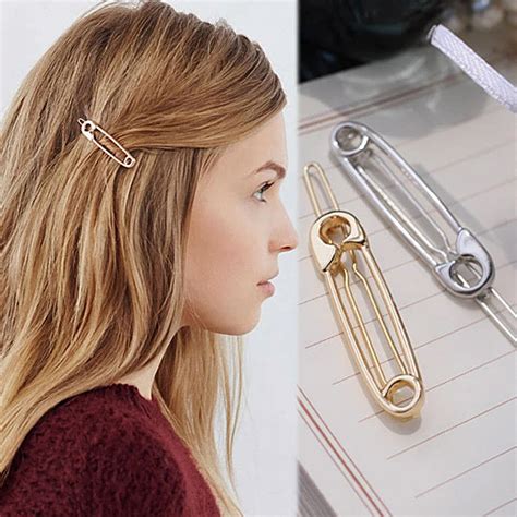 Hot Sale 1 PC Women Fashion Paperclip Hair clips Girls Metal Minimalist ...