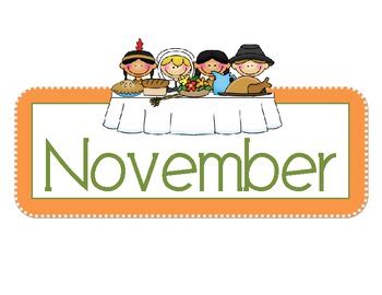 November Calendar Header by Amanda Wright | TPT