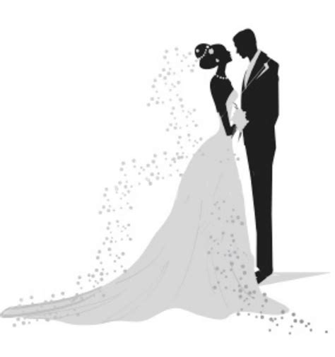 Bride and groom clipart black and white weddingdecoration – Clipartix