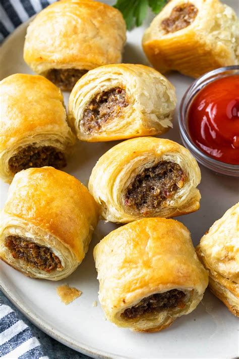 Puff Pastry Sausage Rolls (Dairy Free) - Simply Whisked