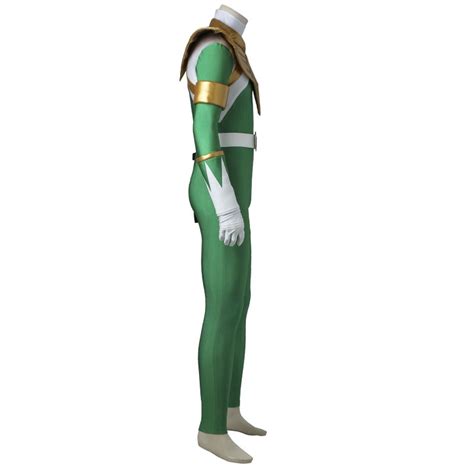 Green Power Ranger Costume Adult Mighty Morphin Tommy Oliver Green ...