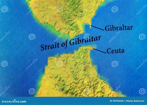 Strait Of Gibraltar Europe Map