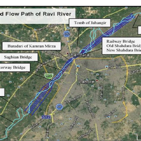 Settlements around Ravi River (Source: Google maps). | Download ...