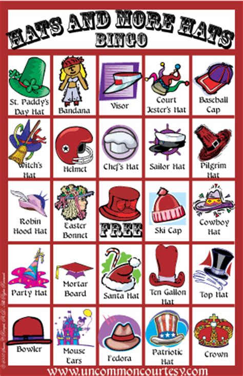 Bingo for Red Hatters | UnCommon Courtesy