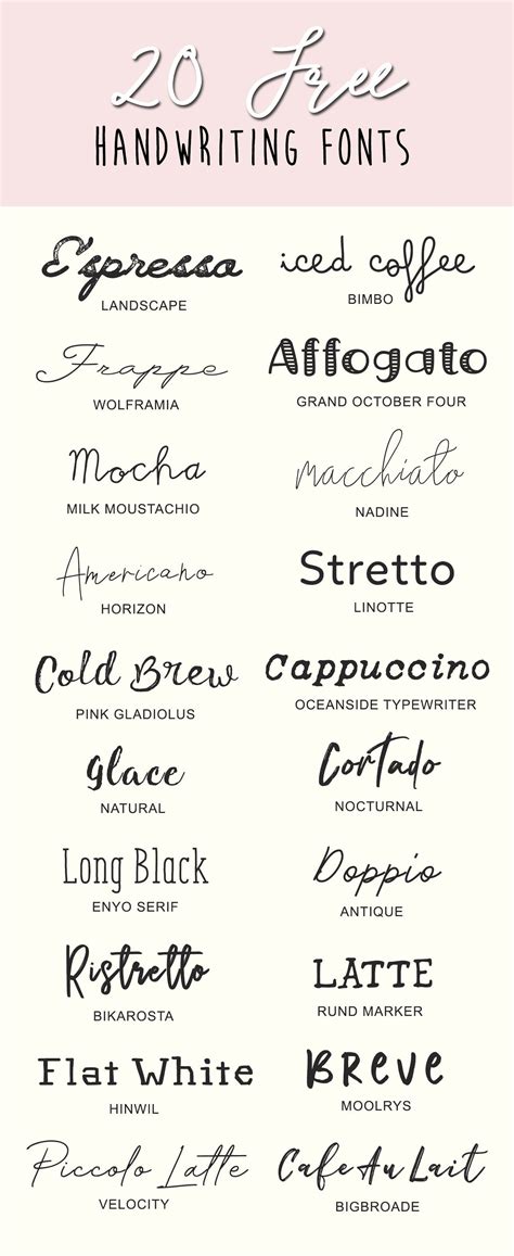 20 Free Handwriting Fonts | Free handwritten fonts, Free cursive fonts ...