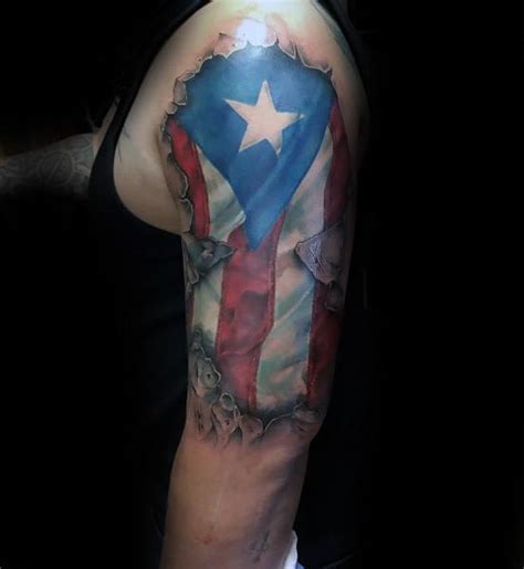 50 Puerto Rican Flag Tattoo Ideas For Men - Puerto Rico Designs