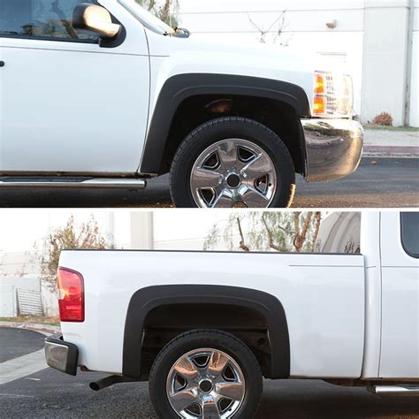 2007-2013 Chevrolet Silverado 1500 Smooth Black Fender Flares - FDF ...