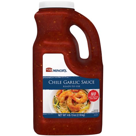 Minor's Chile Garlic Sauce, Ready to Use Spicy Sauce, 0.5 Gallon ...