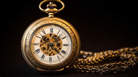 Premium AI Image | Antique gold pocket watch