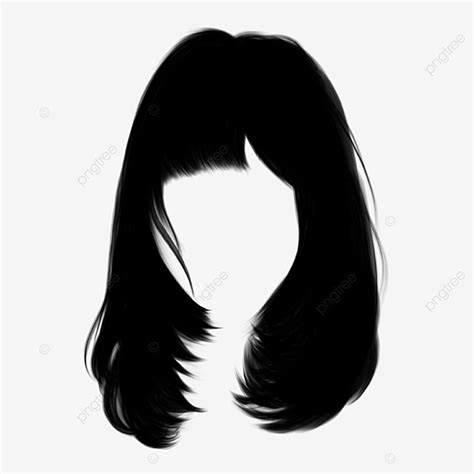 Short Hair Woman Silhouette Vector PNG, Cute Black Short Hair Lady ...