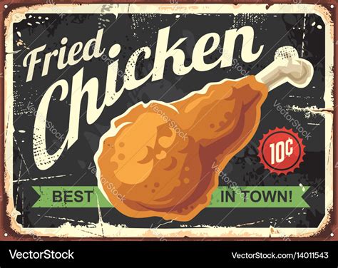 Fried chicken Royalty Free Vector Image - VectorStock