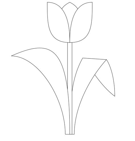 Free Printable Tulip Coloring Pages For Kids