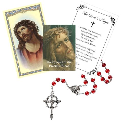 Buy Trendzeen Precious Blood of Jesus Rosary with St Gertrude Prayer ...