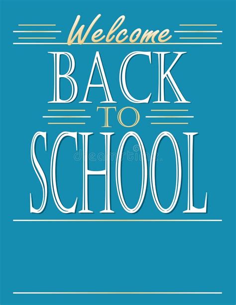 Welcome Back To School Poster Template with Blank Space Stock Vector ...