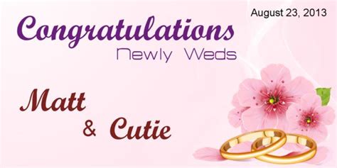 Weddings Congratulation Banner Template | Sign4X | Congratulations ...