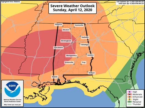 Significant Severe Weather Across Alabama On Sunday