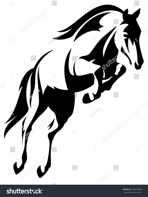 5,338 Horse Jumping Outline Images, Stock Photos & Vectors | Shutterstock