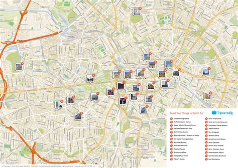 What to See in Berlin | Berlin tourist map, Tourist map, Map