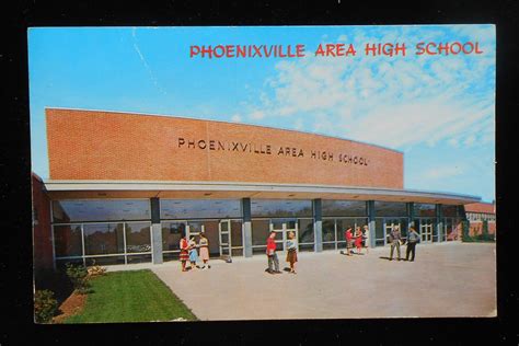 1950s Phoenixville Area High School Phoenixville PA Chester Co Postcard ...