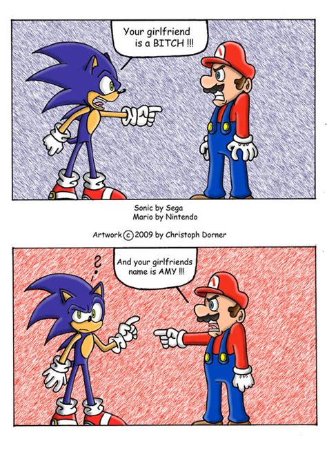 Sonic and Mario by FoxyChris on DeviantArt